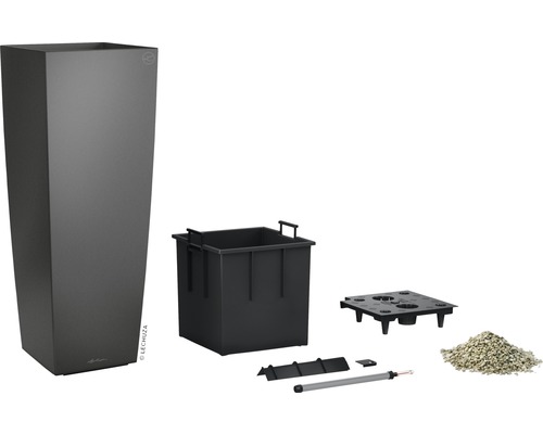 Lechuza Cubico Alto 40 plantenbak complete set H 105 cm antraciet