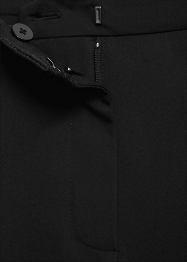 MANGO Straight suit trousers Black