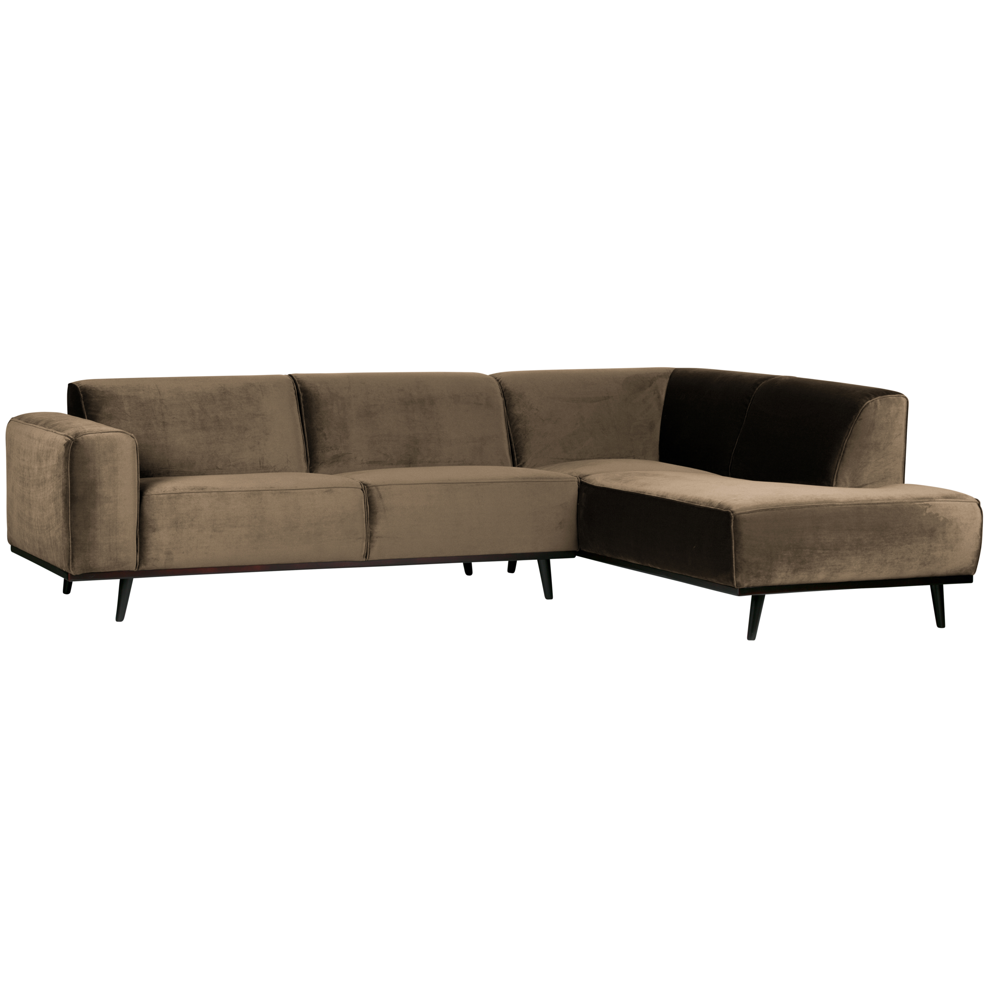 Hoekbank Statement Statement Hoekbank Rechts - Fluweel - Taupe