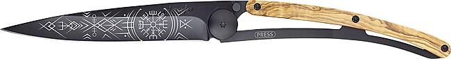 DEEJO - COUTEAU VIKING OLIVIER TATOO BLACK 37 G