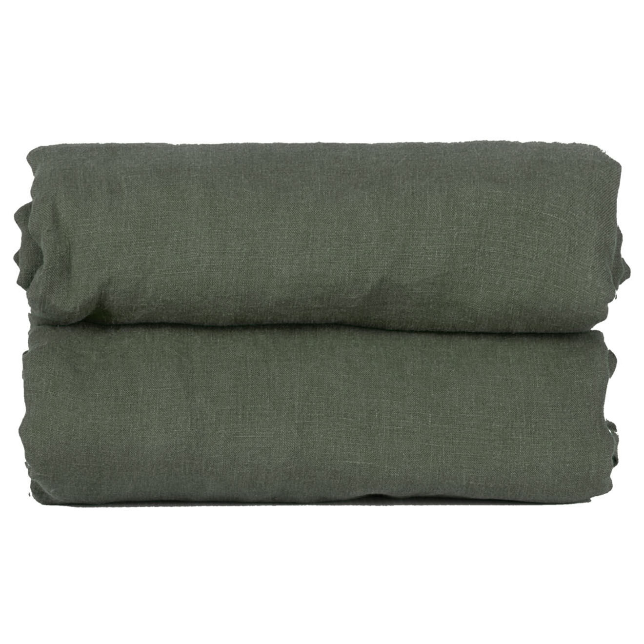 Febronie Home Drap housse 100% Lin Hortense kaki