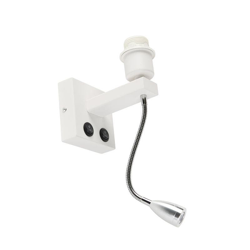 Moderne wandlamp wit met flexarm - Brescia Combi