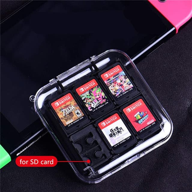 Kortholder til spil til Nintendo Switch / Switch Lite 12 slots Gennemsigtig