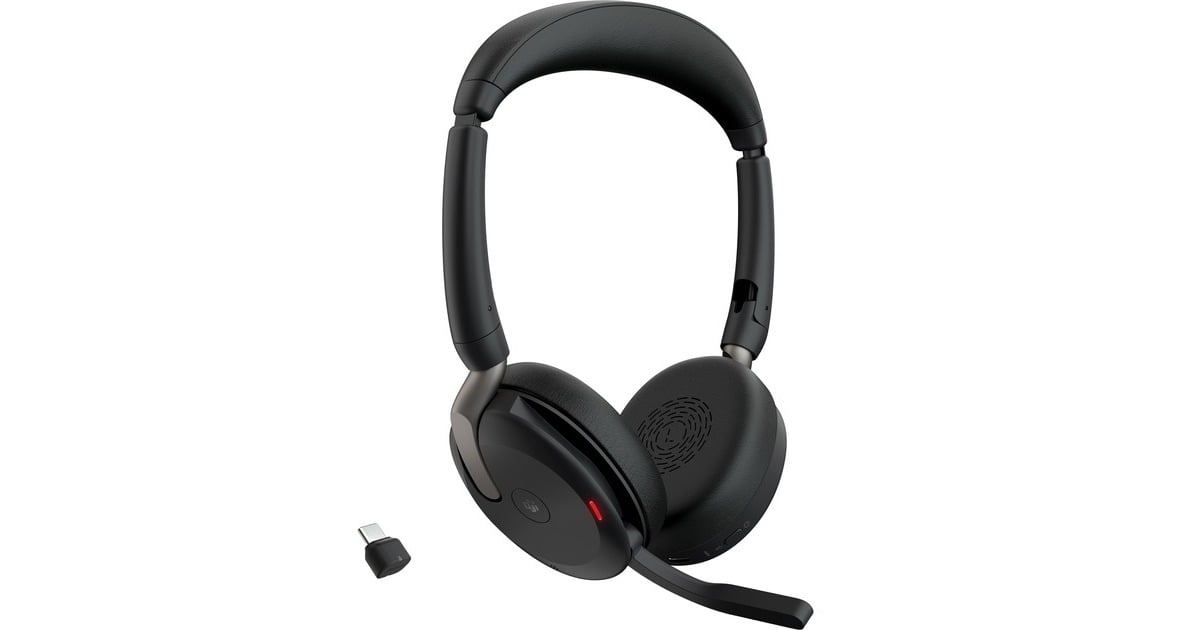 JabraJBR Evolve2 65 Flex Link380c MS Duo on-ear headset  (Zwart)