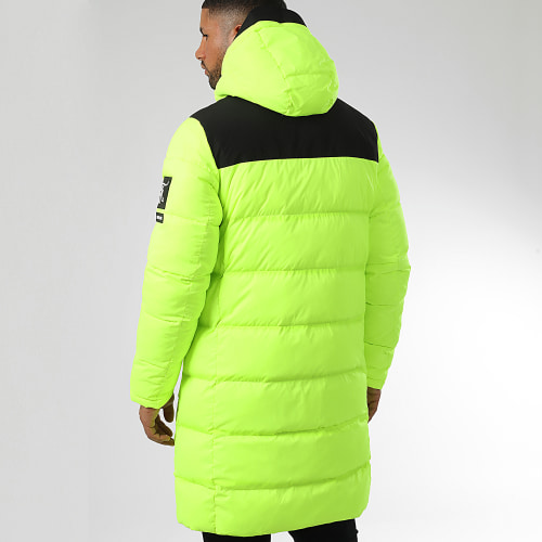 Doudoune Longue Capuche Dark Interstellar 0024 Jaune Fluo