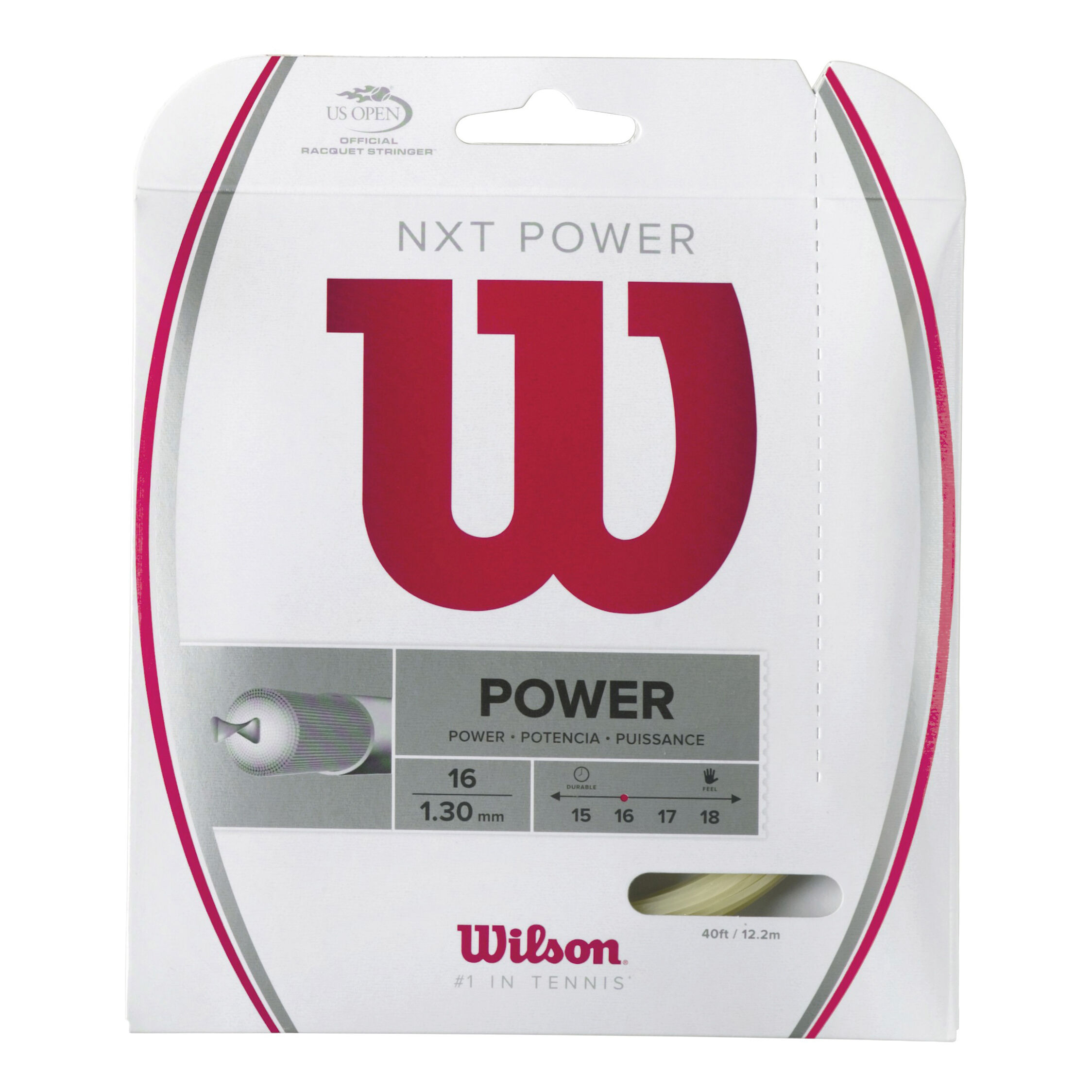 Wilson NXT Power Cordage En Garniture 12,2m - Écru