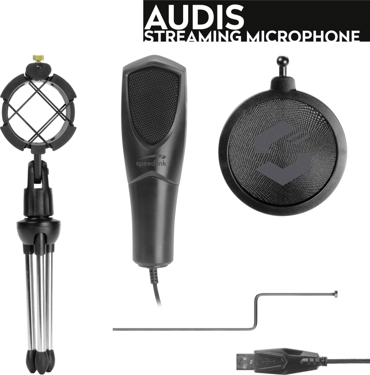 Speedlink Audis - Streaming Mikrofon - Sort