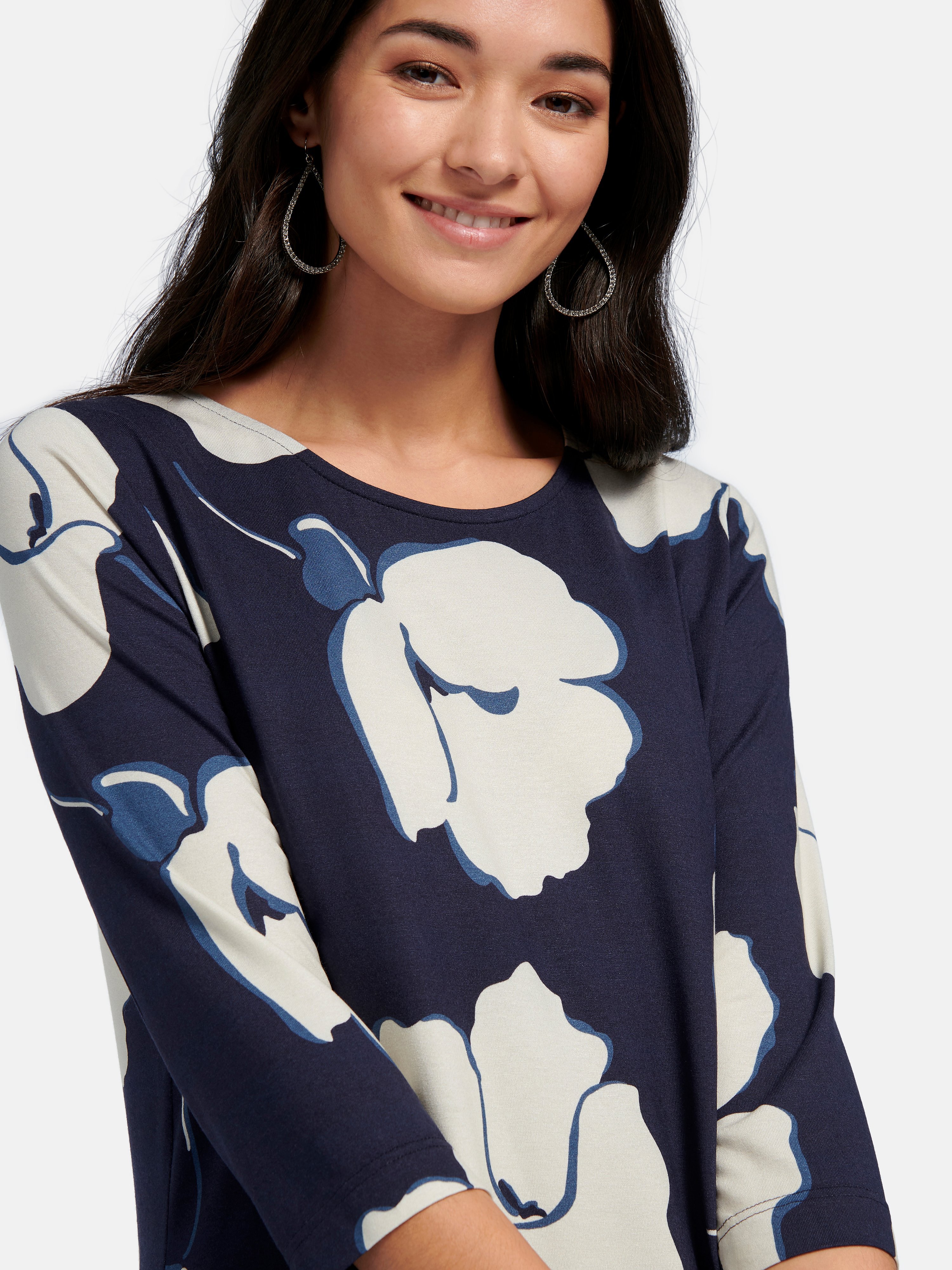 Jersey-Kleid mit 3/4-Arm