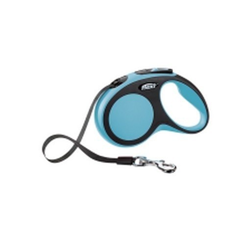 Nova guia Comfort de 5m para cães pequenos, azul.