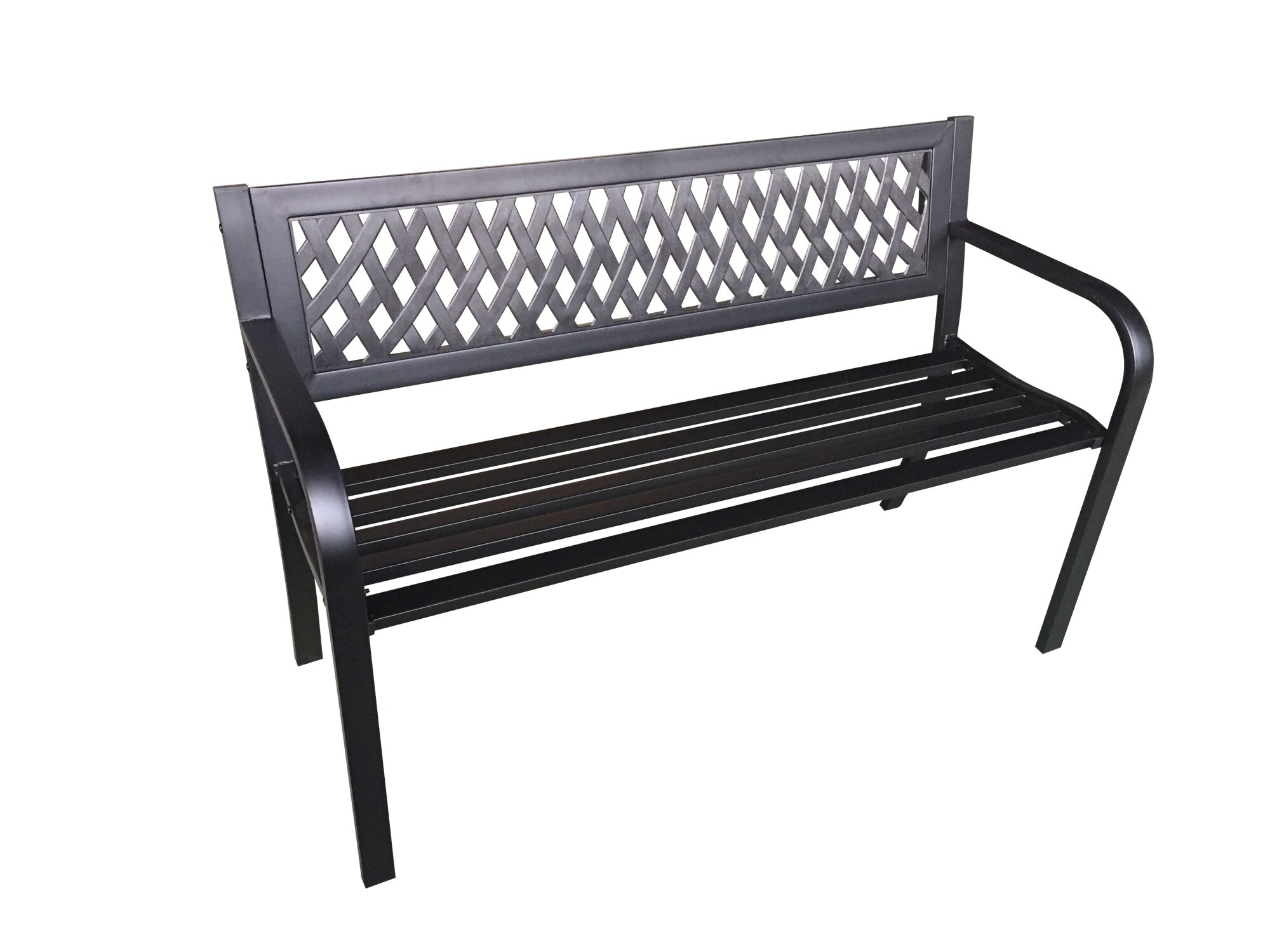 Bank Askija 2-Sitzer Sitzbank Gartenbank Parkbank Stahl schwarz