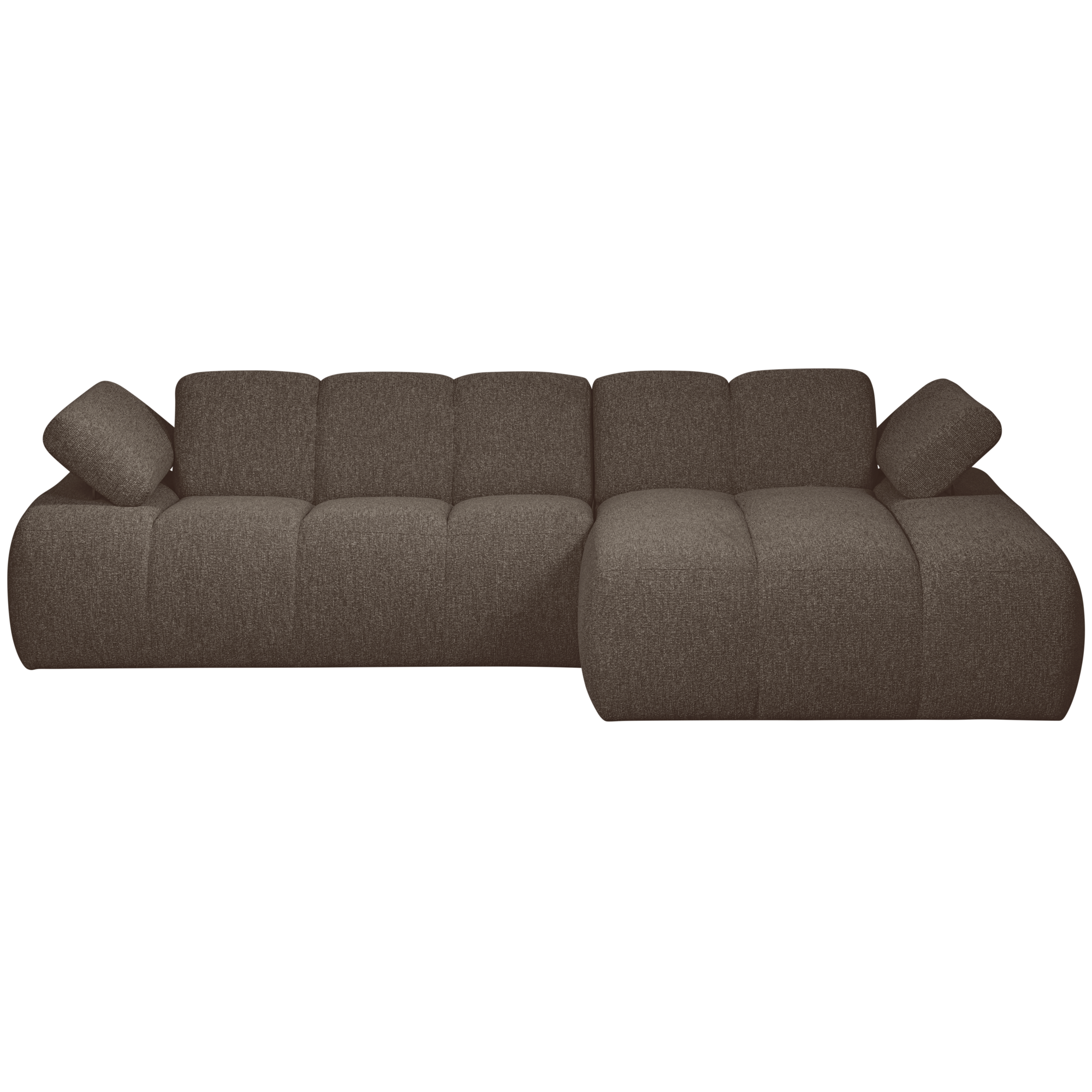 Chaise Longue Mojo Mojo Chaise Longue Rechts - Bouclé - Bruin Melange
