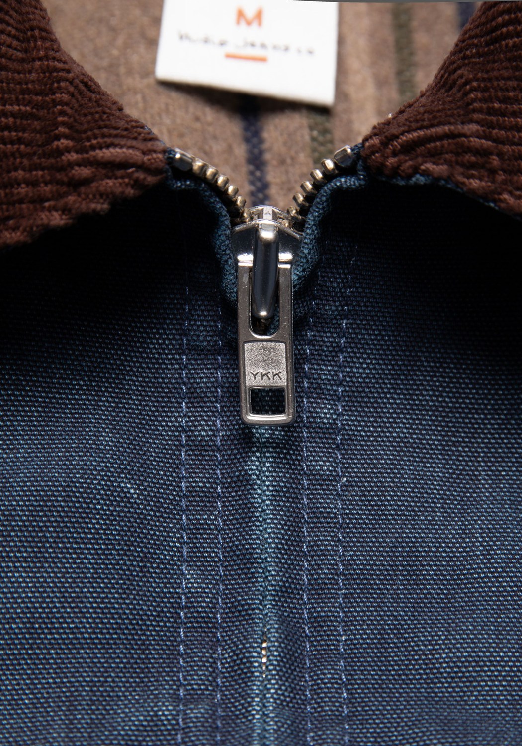 Nudie Jeans Jacke Blake Zip Jacket Canvas Blue