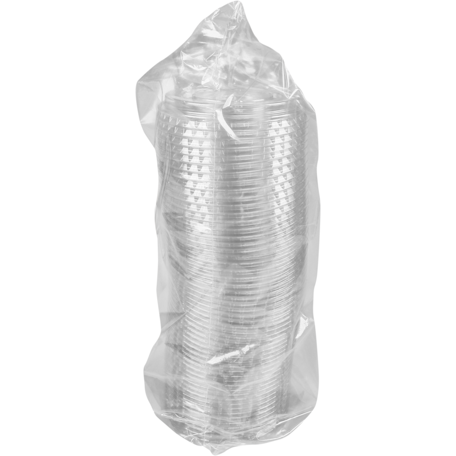 Deksel, sapbeker, Gerecycled PET, vlak met kruisgat, Ø95mm, transparant