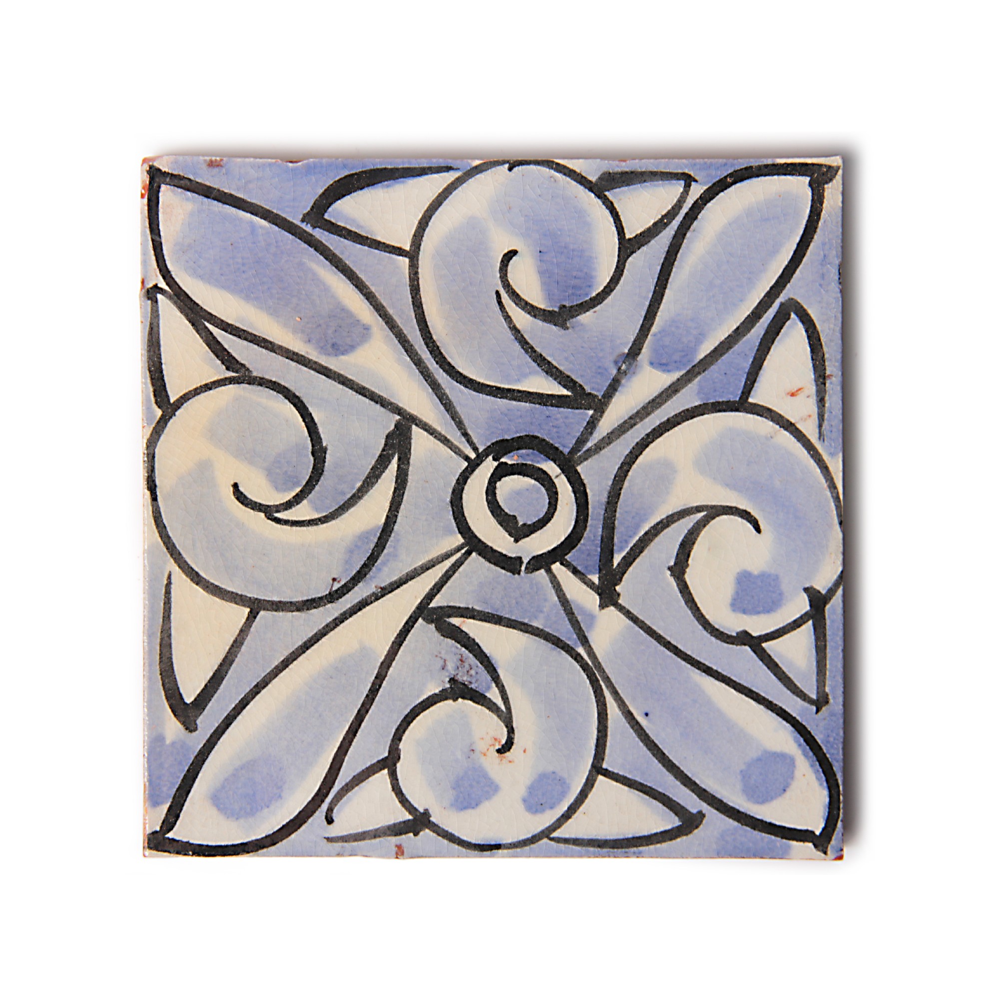 Fliese 'Arabesque', blau-weiß, L 10 cm, B 10 cm, H 1 cm von fischer's lagerhaus
