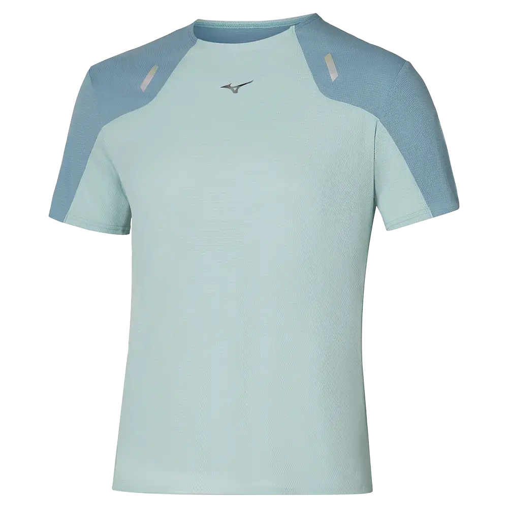 Mizuno Tech Light Hardloopshirt Korte Mouwen Blauw Heren