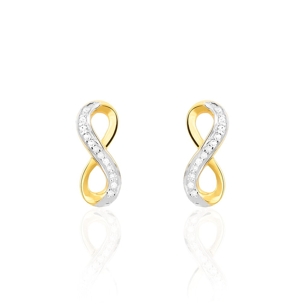 Boucles D'oreilles Puces Chacha Or Jaune Diamant