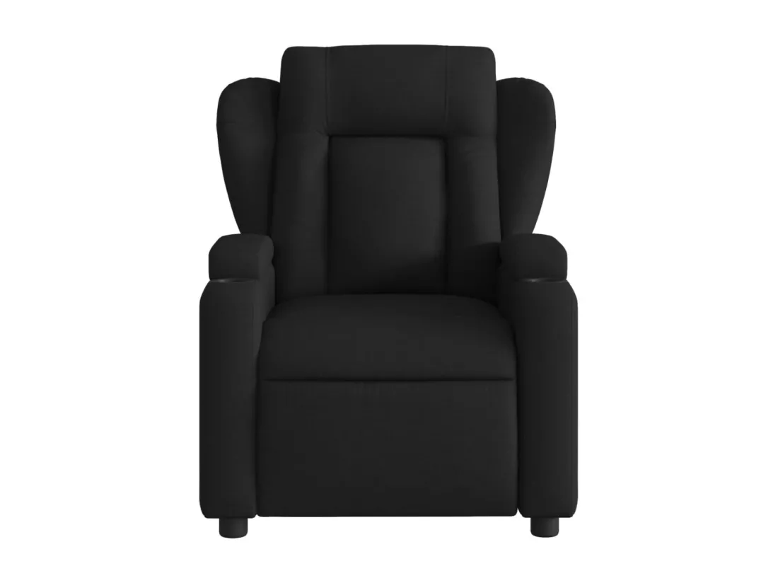 Fauteuil massant inclinable Noir Tissu