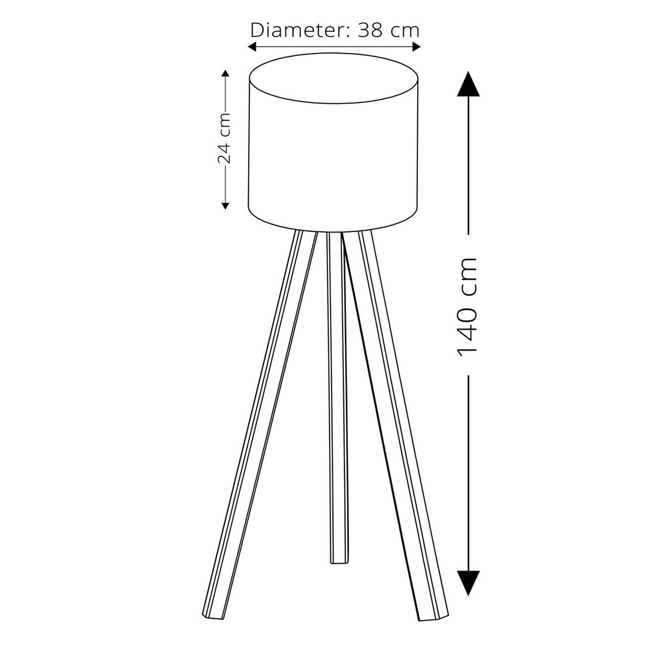 Opviq Lampadaire Ayd gris/chêne - 38x140x200 cm