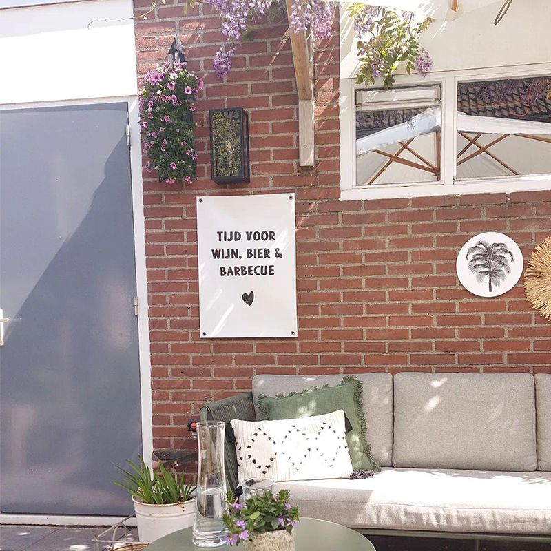 Industriële buiten wandlamp zwart IP44 met glas - Rotterdam