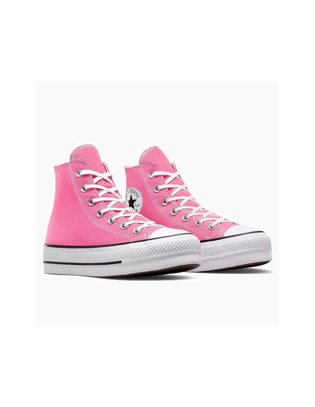 converse Sneakers Montantes Femme Ctas Lift Hi Toile Rose