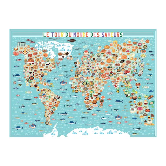 Puzzle 500 pièces Nathan Le Tour du monde des Saveurs