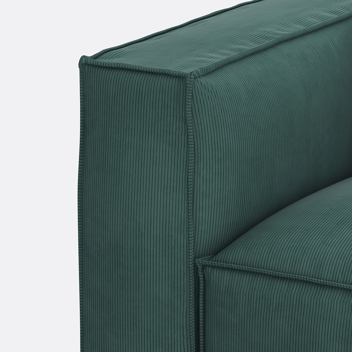 LA REDOUTE INTERIEURS<br>Sofá modular de 3 lugares e 1 pufe em veludo cotelê Seven