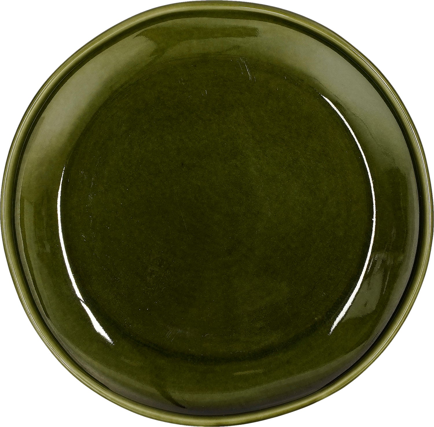 Mica Decorations ontbijtbord Rhea groen D 20 H 2 cm