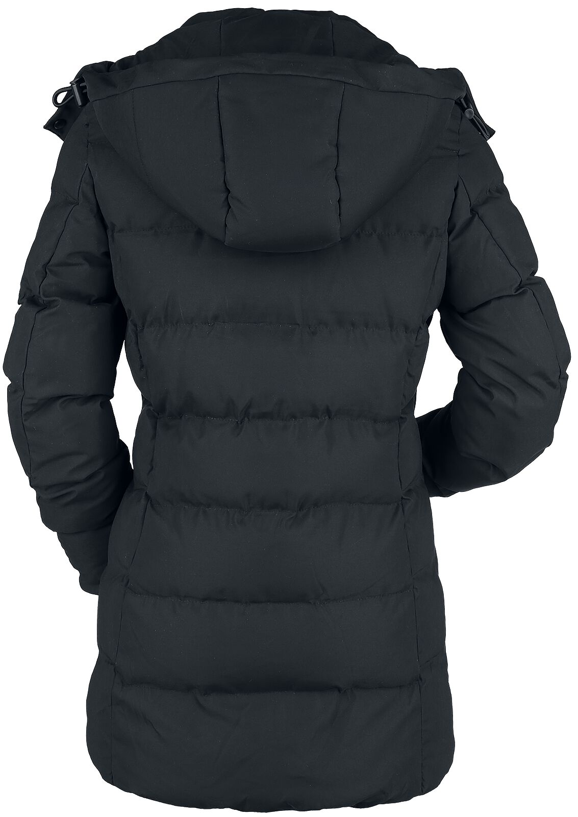 Veste D'Hiver Noire Matelassée & Capuche | RED by EMP Veste d'hiver