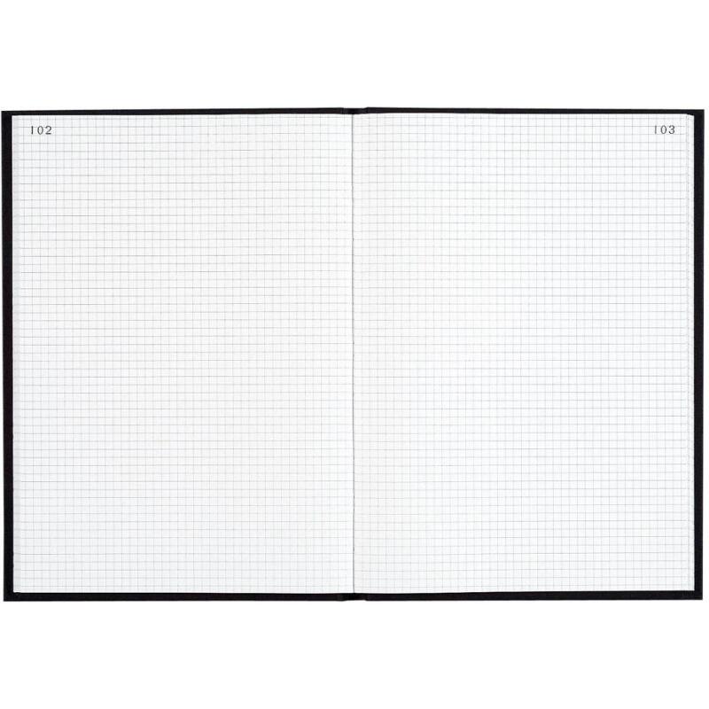 Registre 340X225 Quadrillé 500 pages foliotées - Noir toilé
