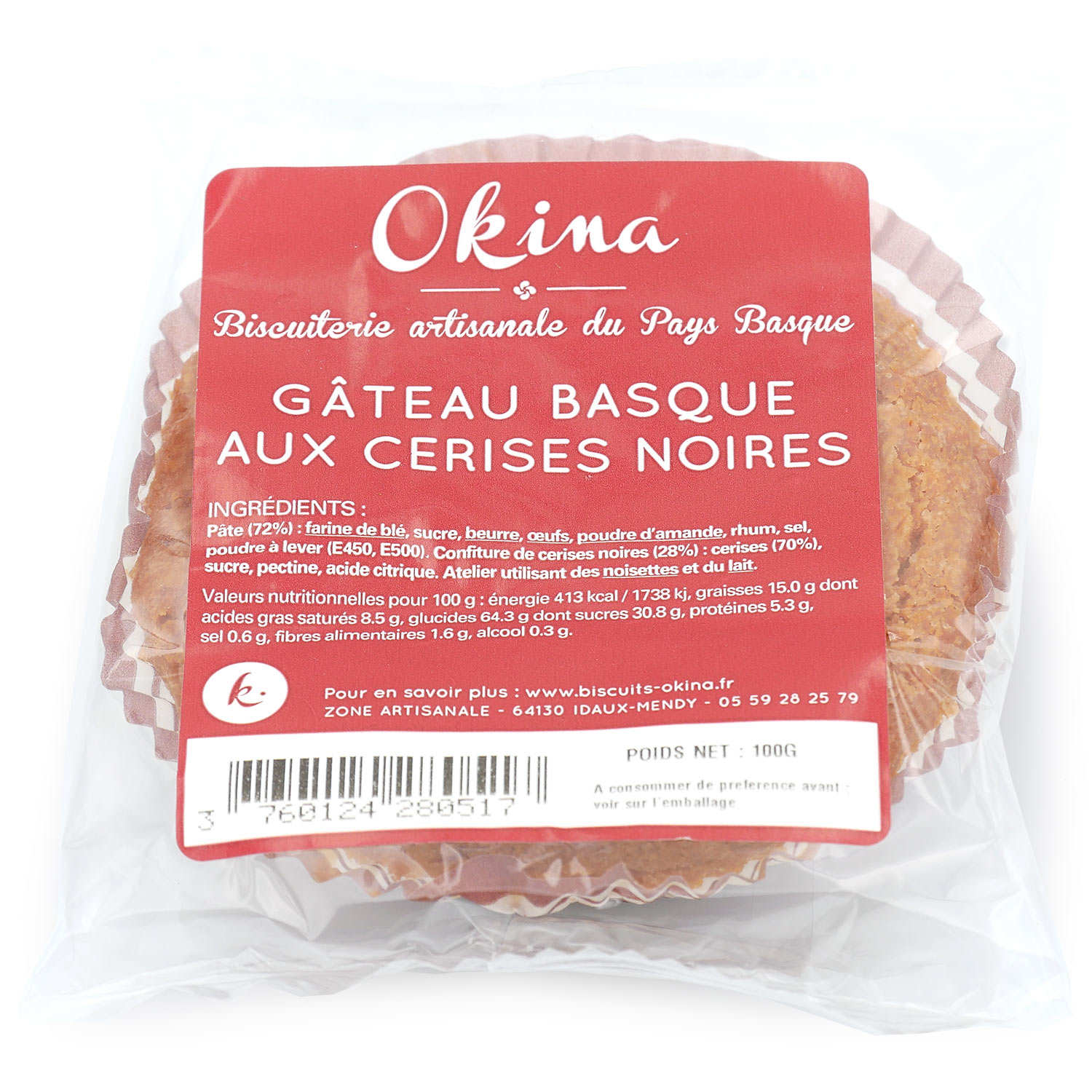 Gâteau basque à la cerise noire