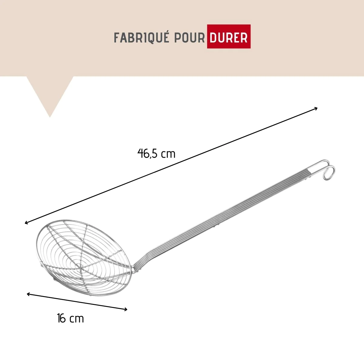Ecumoire de cuisine inox 46,5 cm l Divers FM Professional