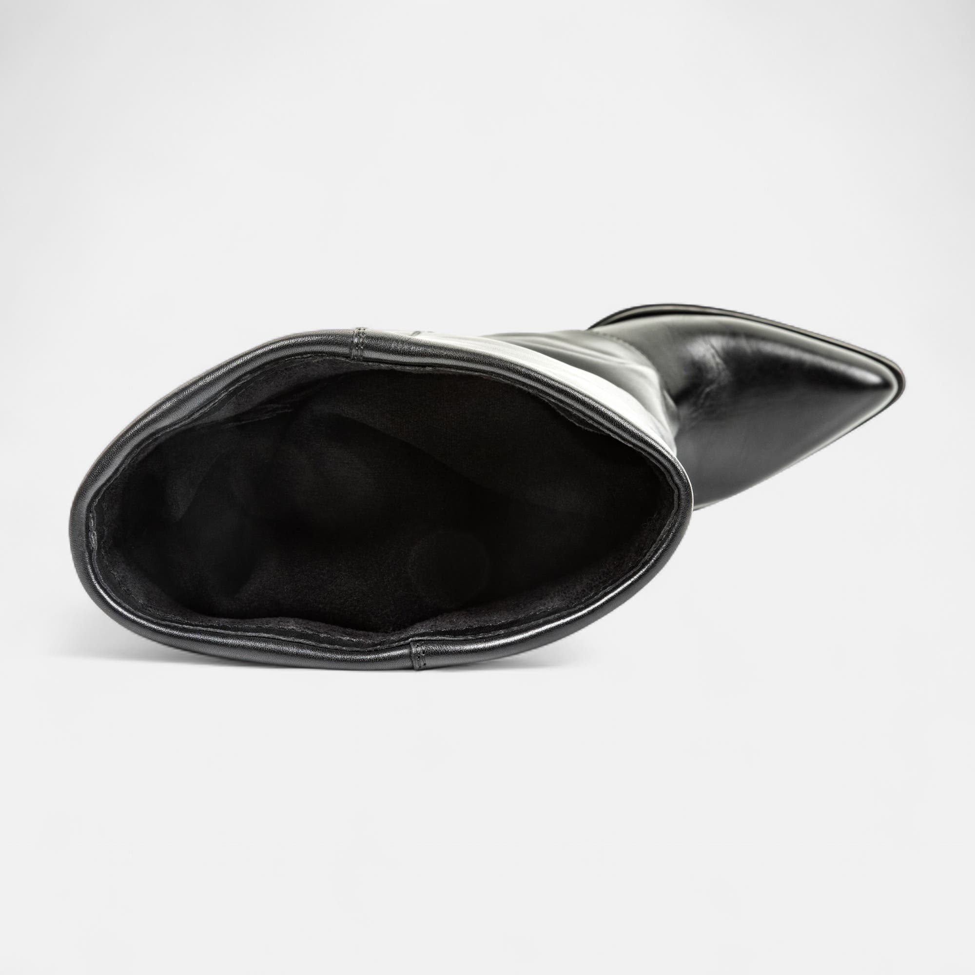 Bottes à talon Femme en cuir noir