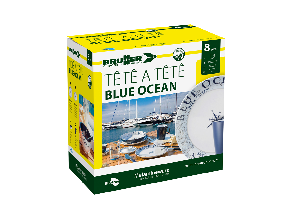 Brunner Tete-a-Tete 8-delig serviesset - Blue Ocean