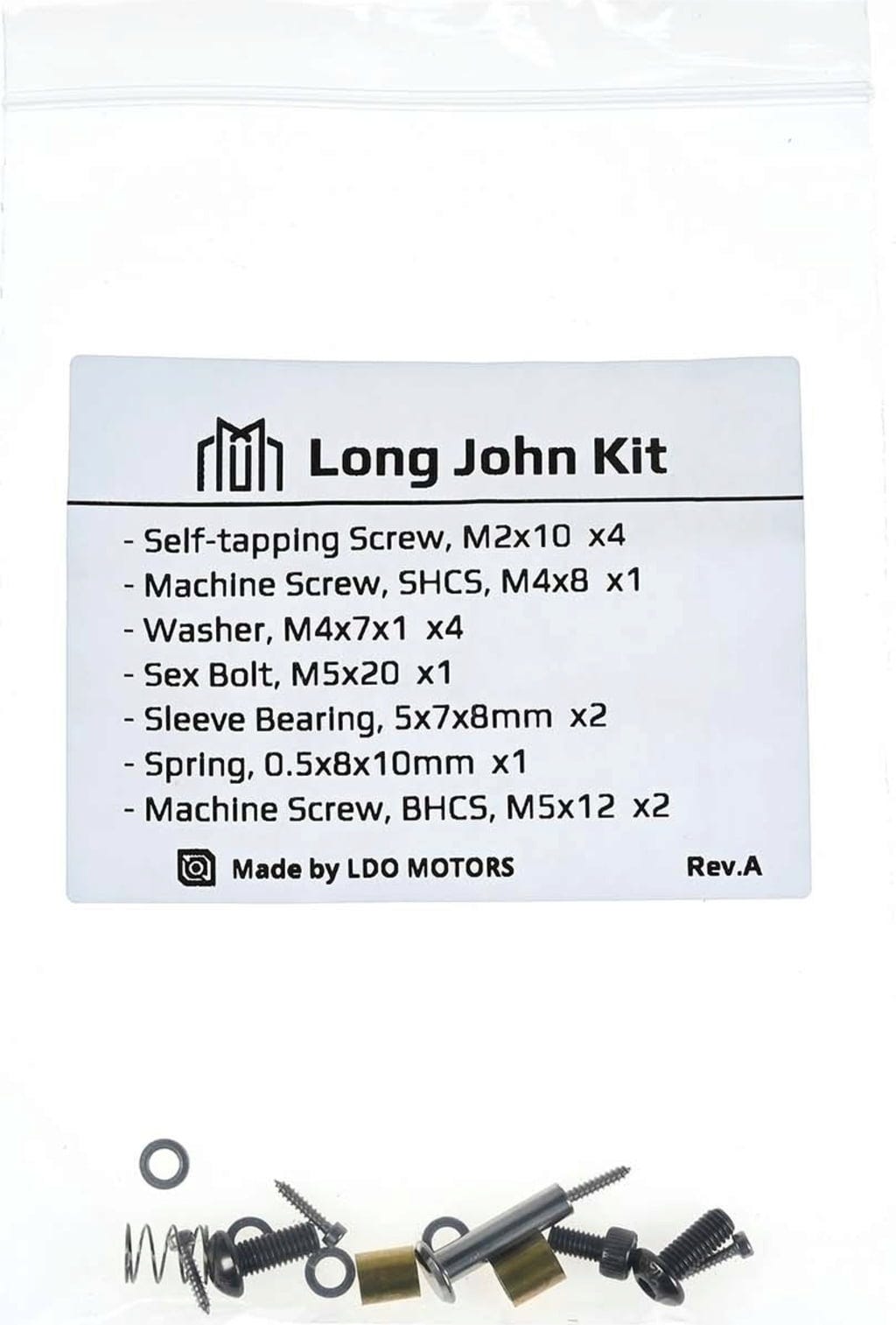 LDO Motors  Long John Kit, Milo 1.5    Toolsetter zur einfachen Höheneinstellung des Werkzeugs