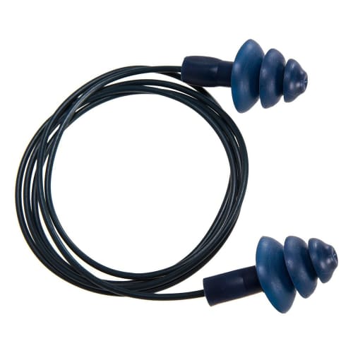 Bouchons d'oreilles réutilisables et détectables Portwest TPR avec cordon bleu SNR 32dB