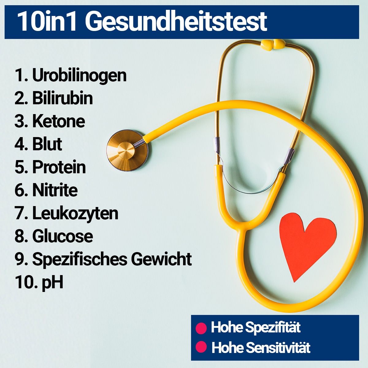 BMUT 10in1 Gesundheitstest Urintest in Ernährungsfragen