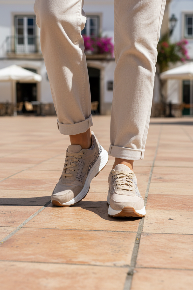 Xsensible Golden Gate Stretchwalker Sneakers Beige Dames
