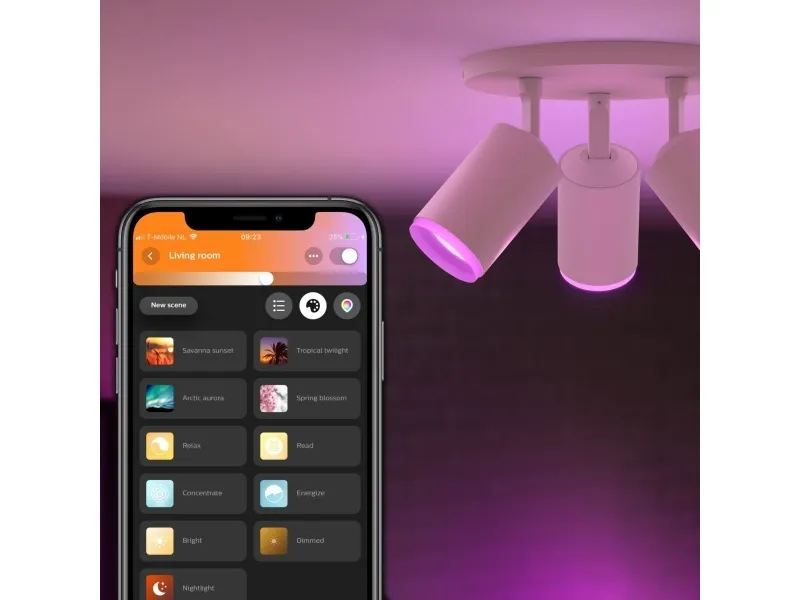 Philips Hue White and Color Ambiance Fugato - Spotlys - LED-lyspære x 3 - GU10 - total: 17.1 W - klasse A  - 16 millioner farver - hvid