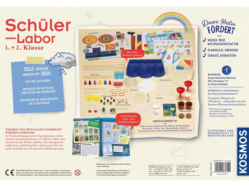 Kosmos Experimentierkasten Schülerlabor Grundschule 1. 2. K Experimente der 1. und 2. Klasse