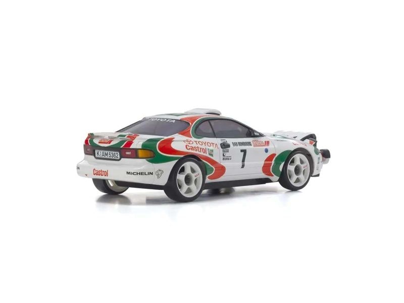 Kyosho Mini-Z MA020 Toyota Celica Turbo WRC 1993 ARTR, Weis AWD Mini-Z Modell mit Driftreifen im Readyset