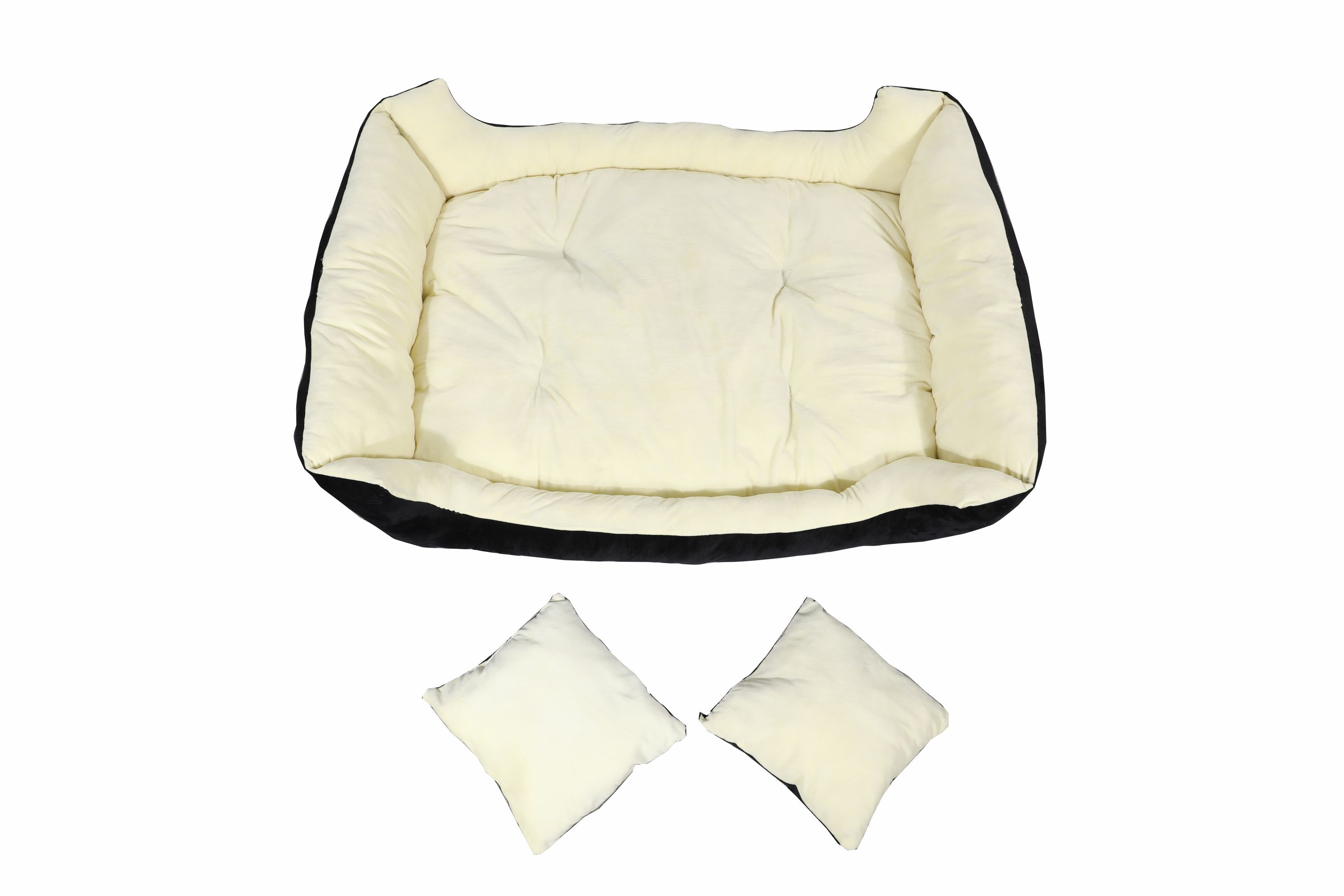 Hundebett SCHNUFFEL beige/schwarz