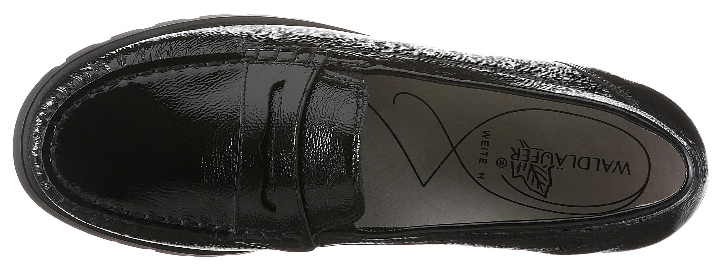 Waldläufer Mokassin »HEGLI«  Slipper, Bequemschuh aus Lackleder, in komfortabler Schuhweite H