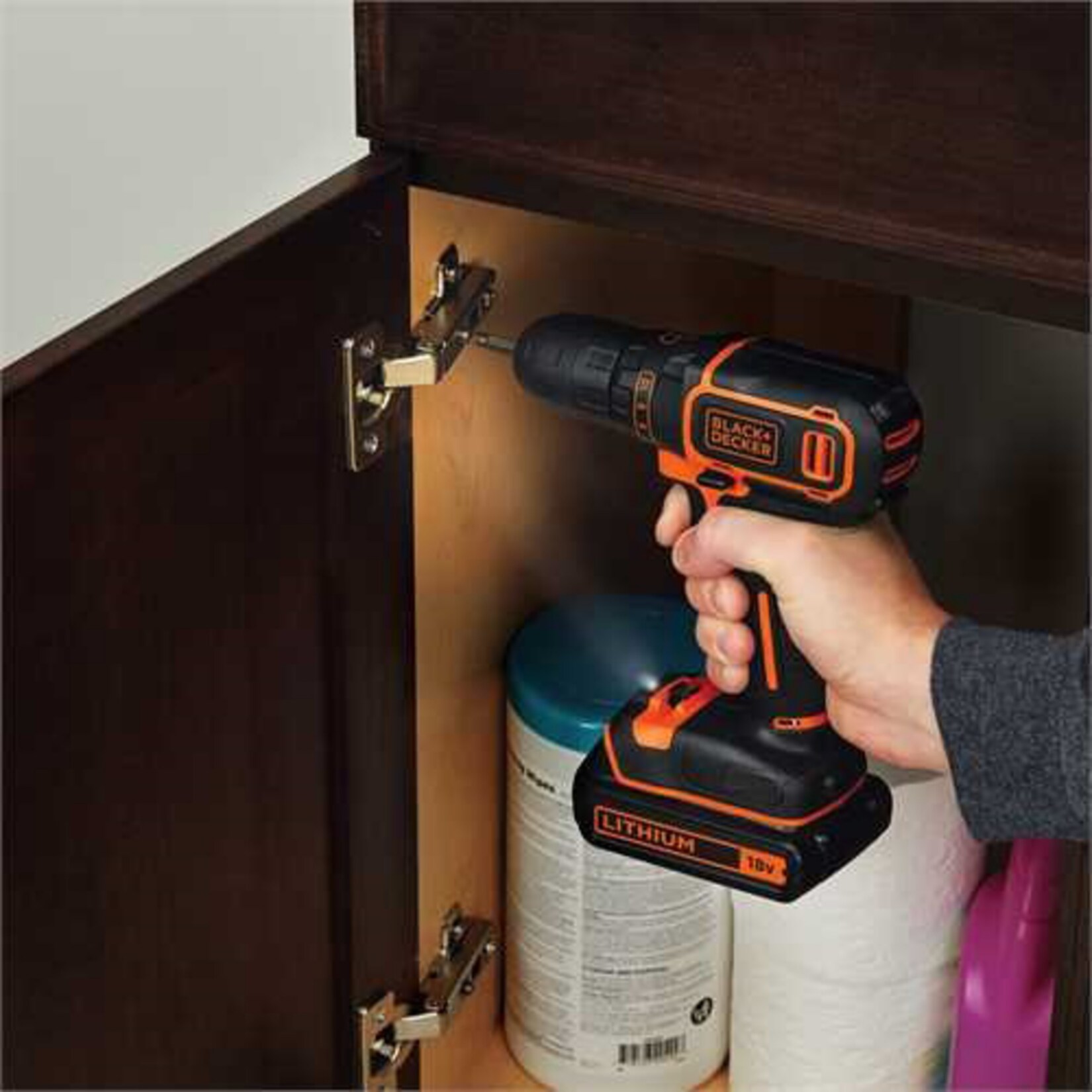 BLACK+DECKER Bohrschrauber Akku-Bohrschrauber BDCDC18K, 18Volt