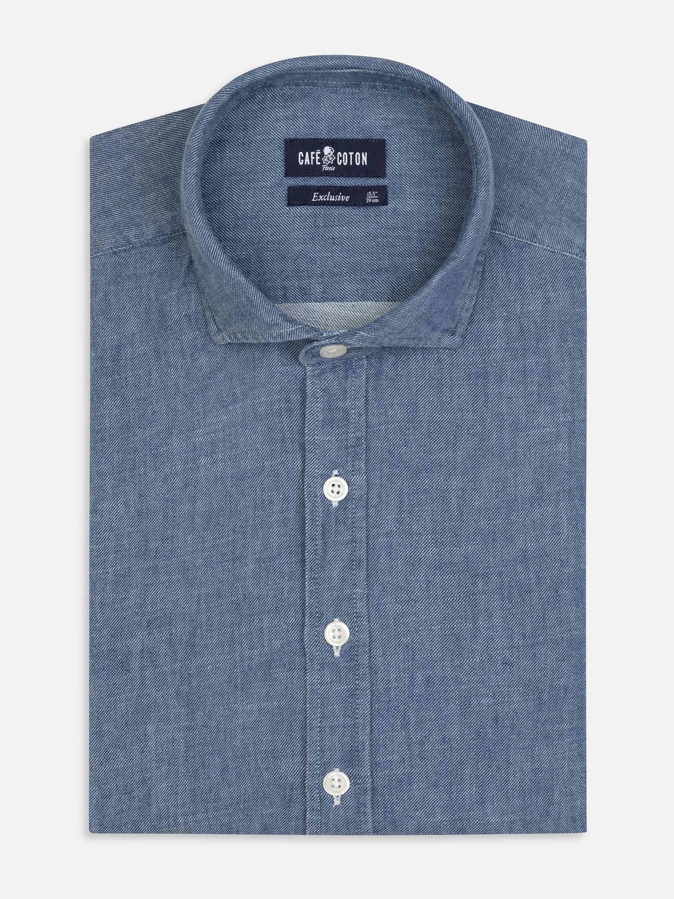 Chemise cintrée Erick indigo