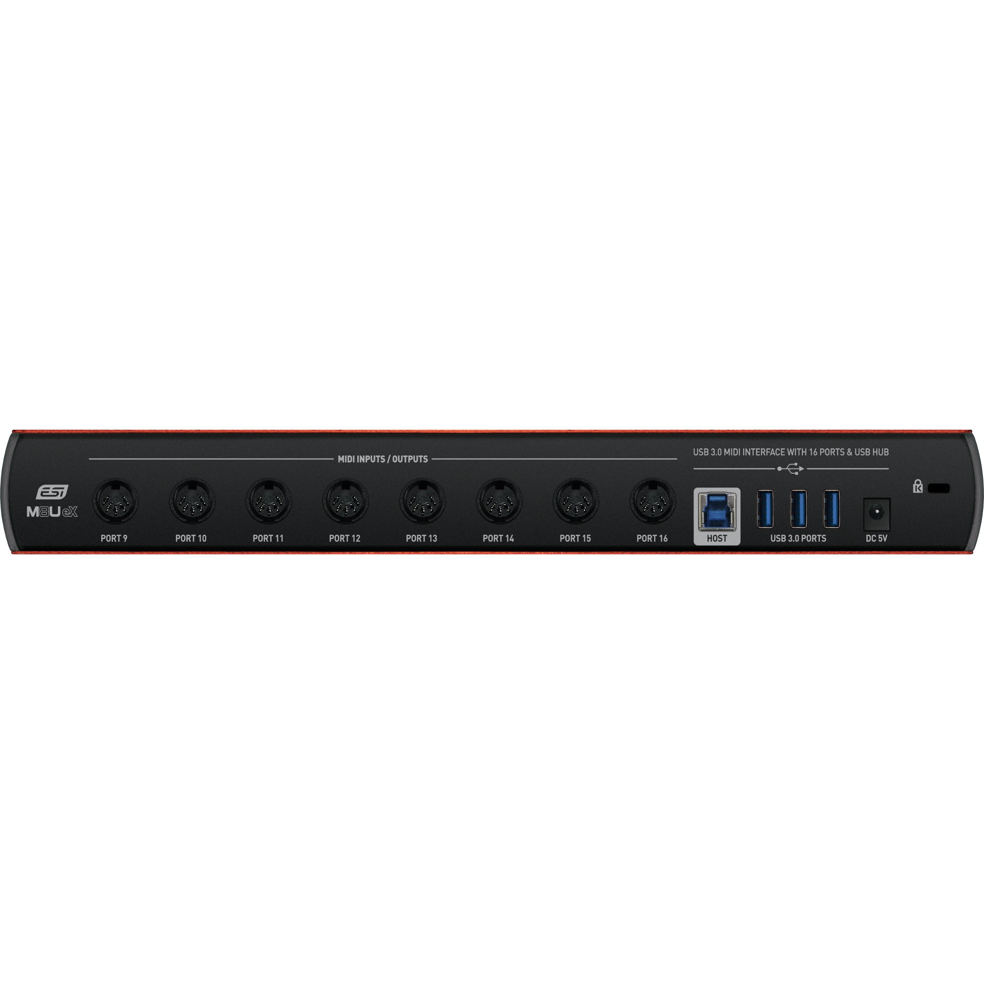 ESI M8U eX USB 3.0 MIDI interface met USB hub