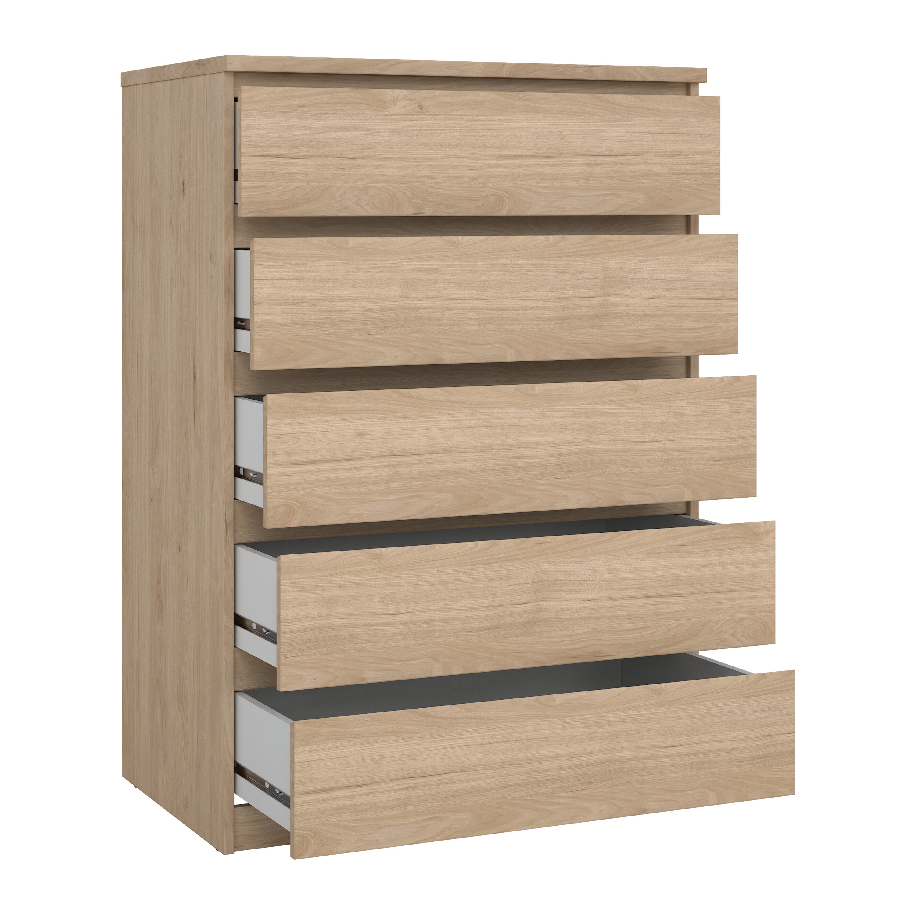 by fonQ basic Slide Ladekast 5 lades - Eiken