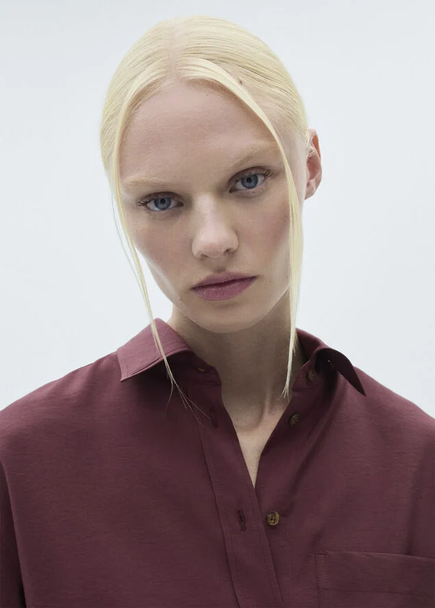 MANGO SHIRT. -- AURELIA Medium purple