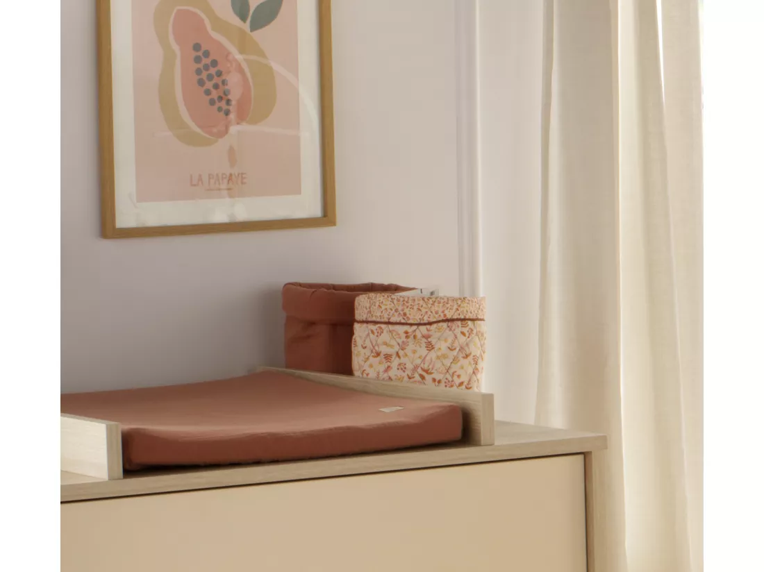 Panière de rangement en double gaze de coton