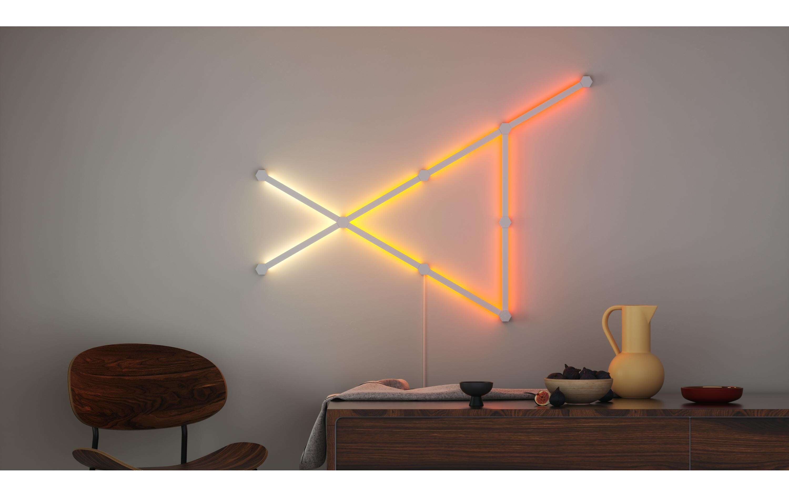 Lines, Starter Kit, 9 Stück<br>Modulare, hinterbeleuchtete LED-Lichtleisten