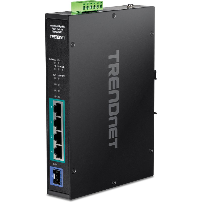 Trendnet TI-PGM541 commutateur réseau Gigabit Ethernet (10/100/1000) Noir